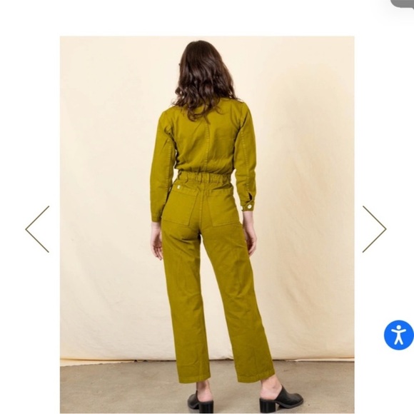 Big Bud Press Everyday Utility Jumpsuit Cotton Olive Green Small EUC - Picture 10 of 13